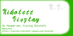 nikolett viszlay business card